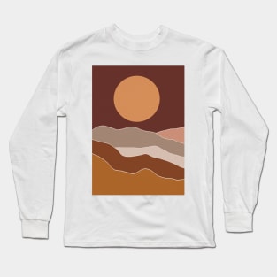 Modern Eathy Tones Mountains 12 Long Sleeve T-Shirt
